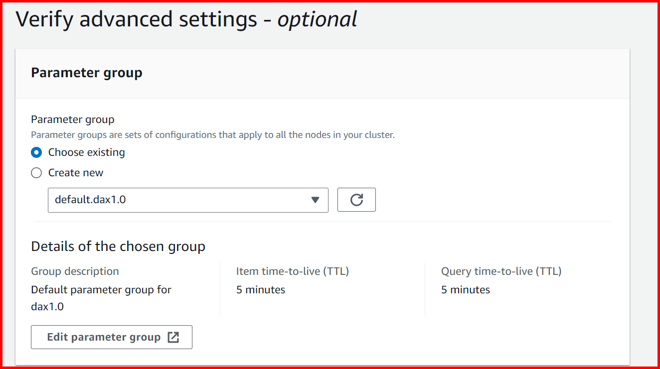 Picture showing the fourth step of the create cluster screen